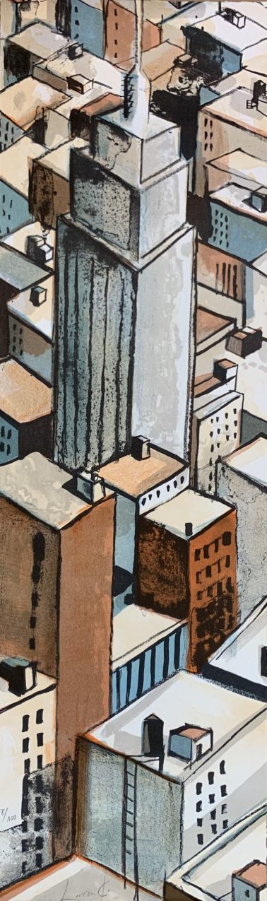 Chicago, by Didier Lourenco (Spain), Limited edition of lithography, 29x96cm, HKD6000