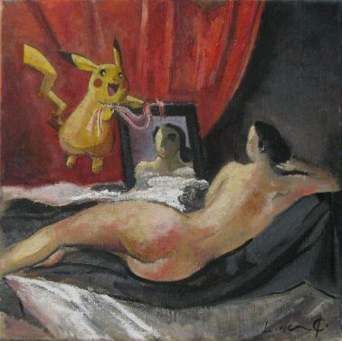 Divertimento Velazquez - Venus del espejo, by Didier Lourenco (Spain), Oil on canvas, 30x30cm, HKD12000