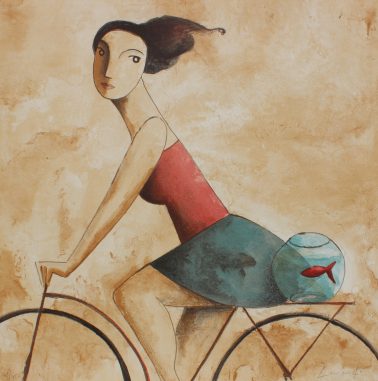 La pecera, by Didier Lourenco (Spain), Limited edition of lithography, 72x72cm, HKD6000