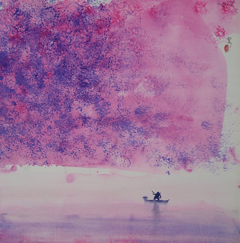 The Lake series 1, by Ann Yen, Ink on paper, 75x75cm, HKD20000